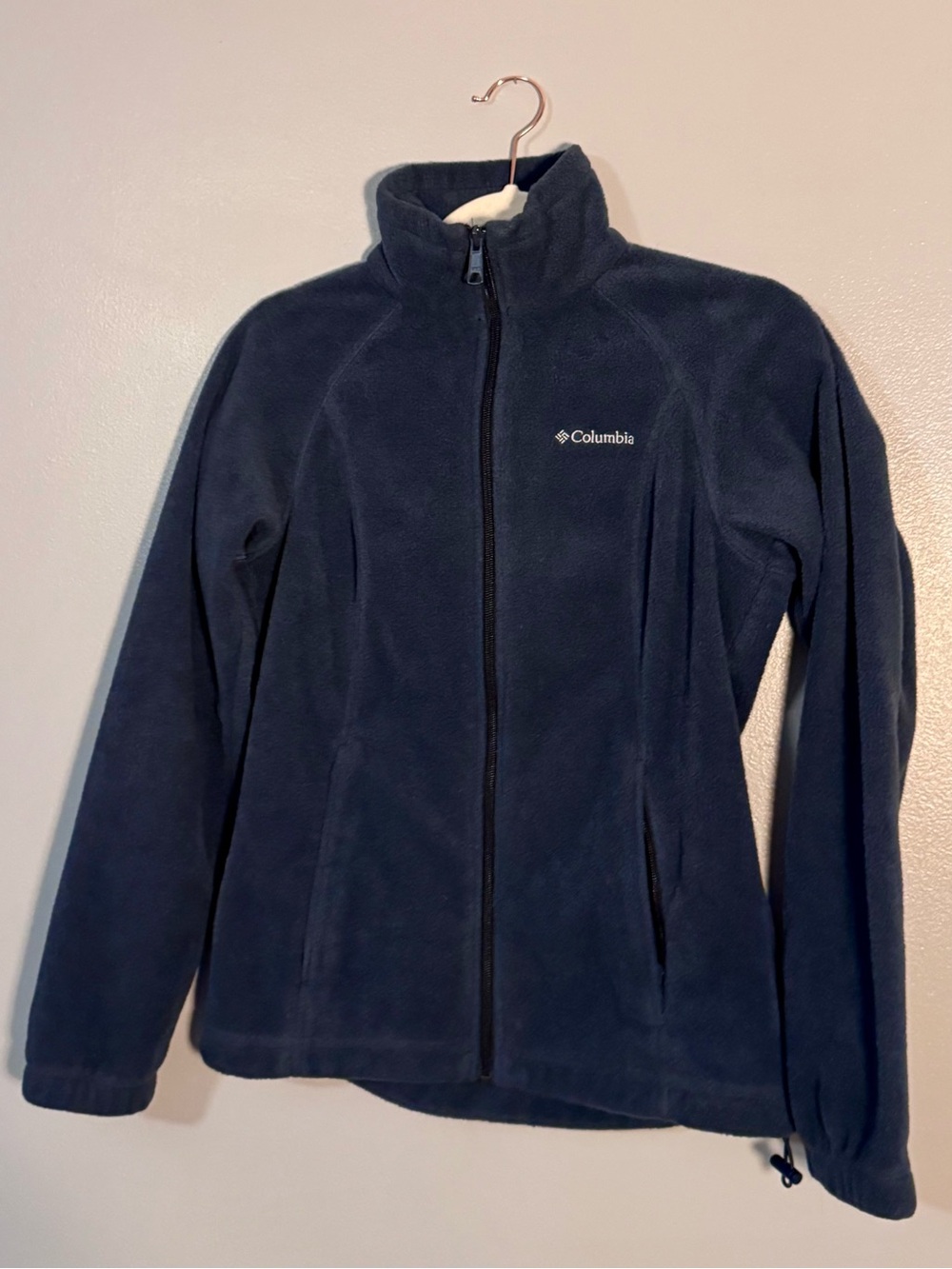 Columbia Women's Blue_Gray Full-Zip Teddy Fleece Jacket